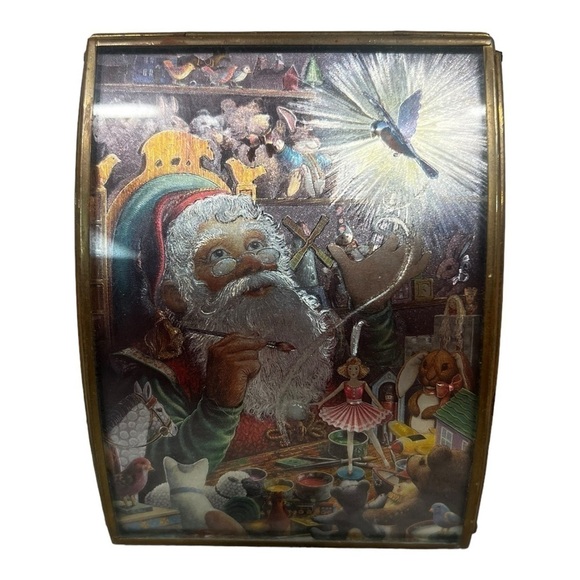 Vintage Santa/ Christmas Music/ Trinket Box 1993 Via Vermont‎ - Picture 1 of 8